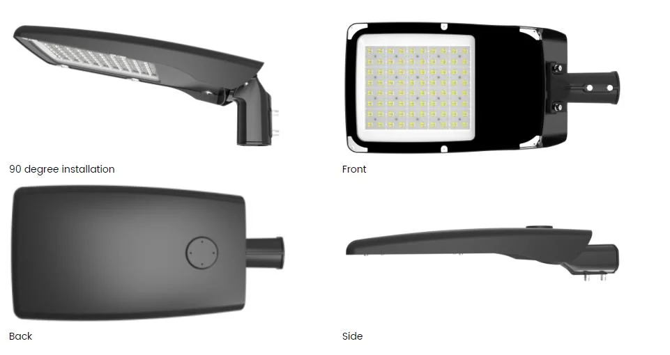 Luci del parcheggio del LED con il lampione regolabile della cellula fotoelettrica di Crepuscolo--alba del supporto del braccio